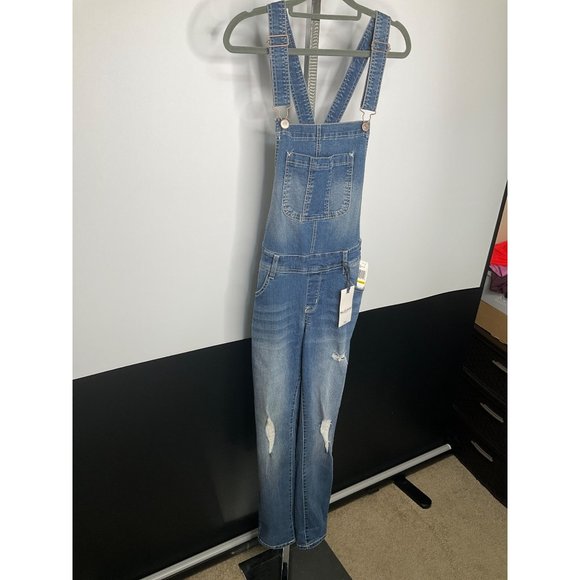 NWT Wallflower Coverall Overall Dungarees Medium Blue Jeans - Picture 2 of 8